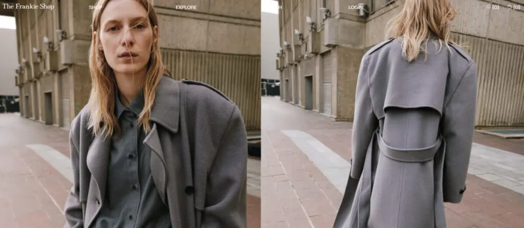 The Frankie Shop eCommerce site