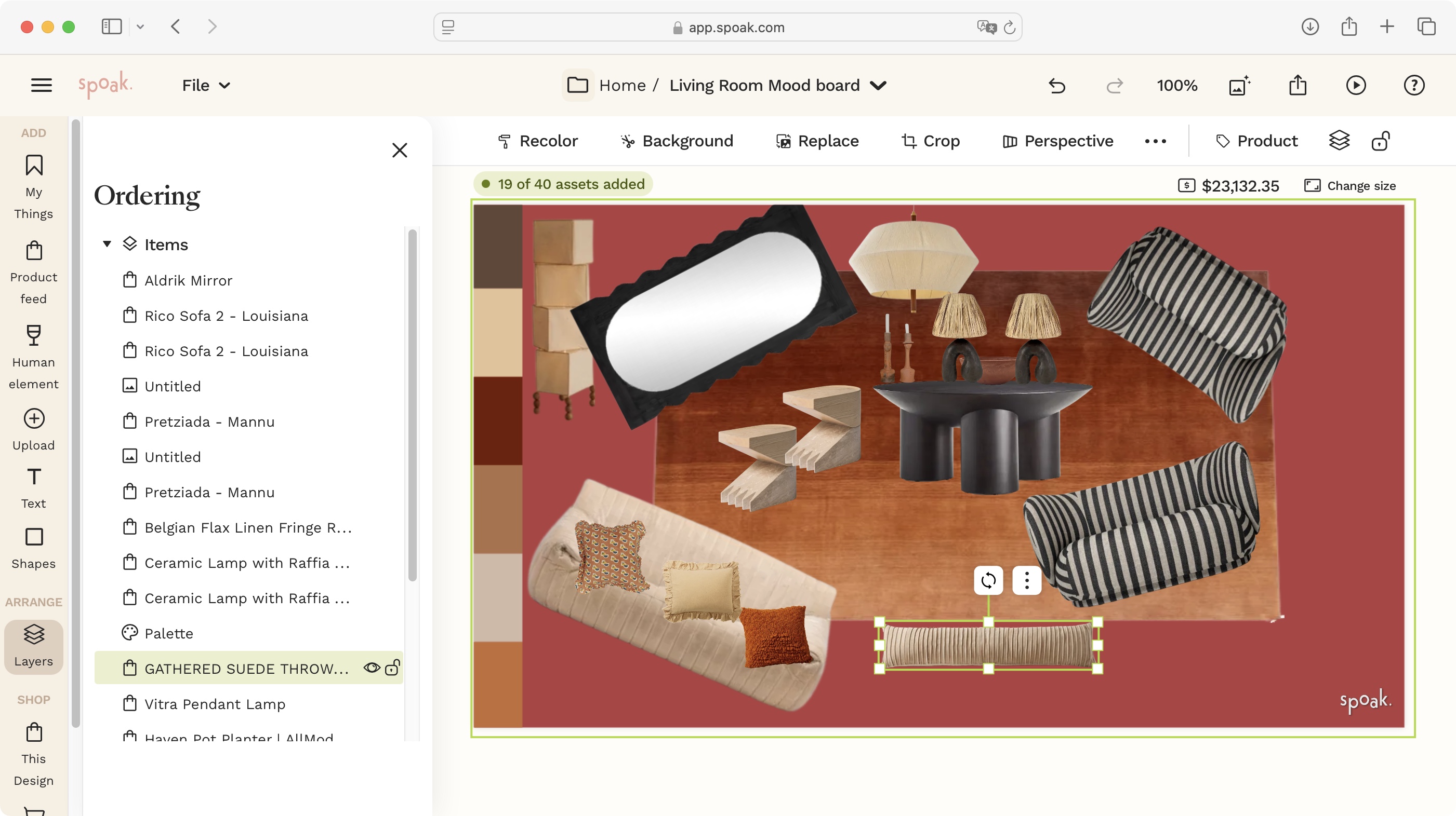 Home design tool Spoak during our review