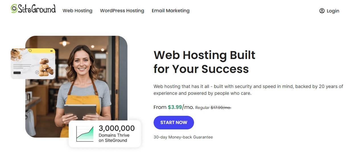 Siteground Home Page