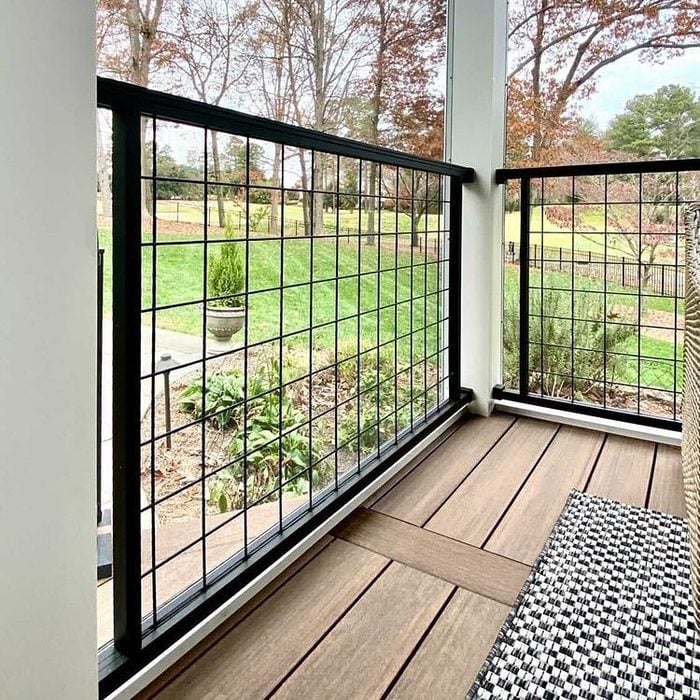 Steel Mesh Deck Railing Idea