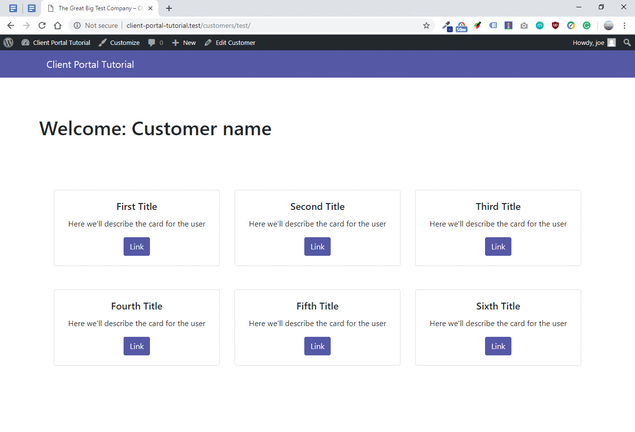 Build a client portal with WordPress: Start the loop and create the content