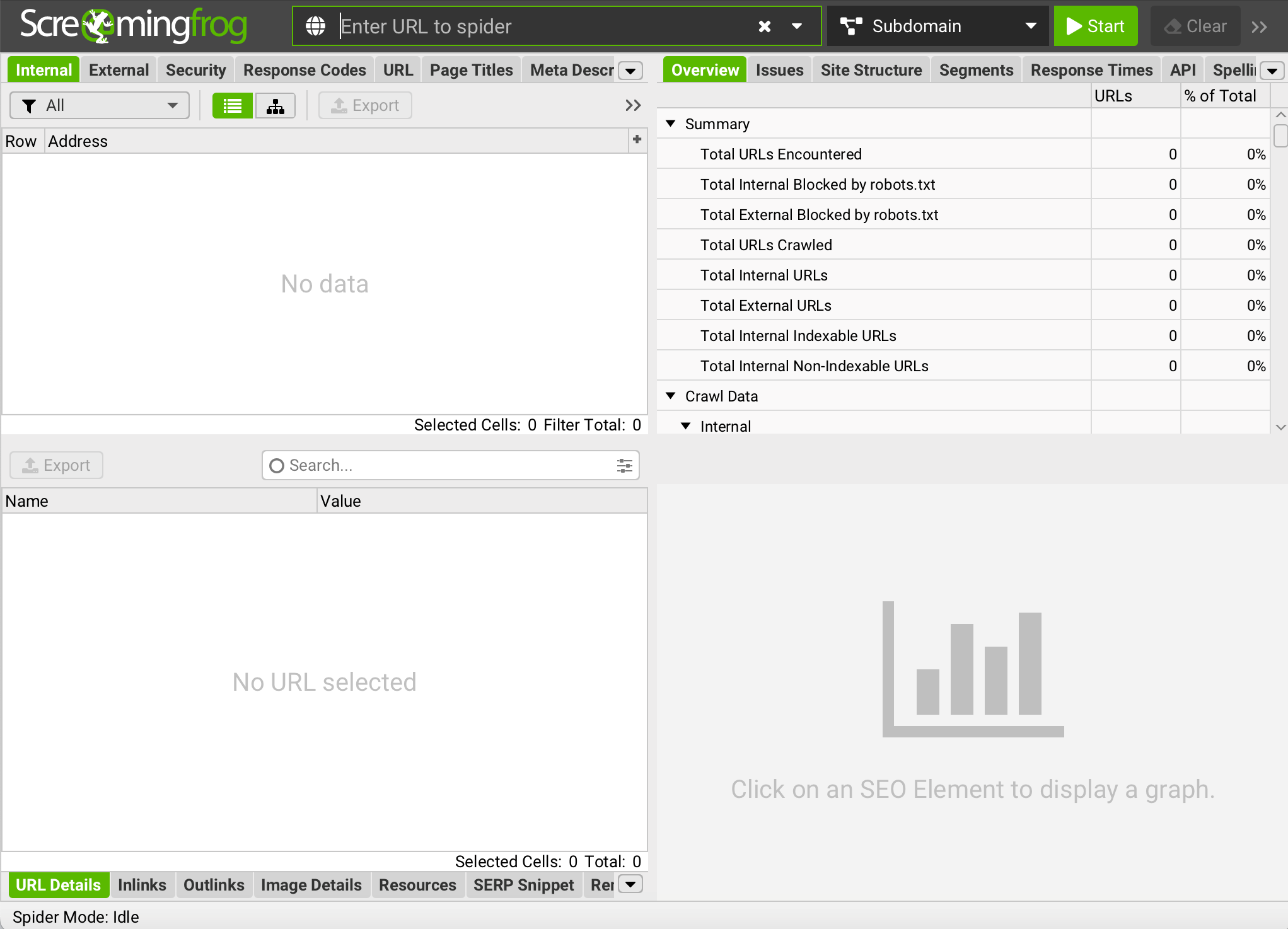 The Screaming Frog SEO tool