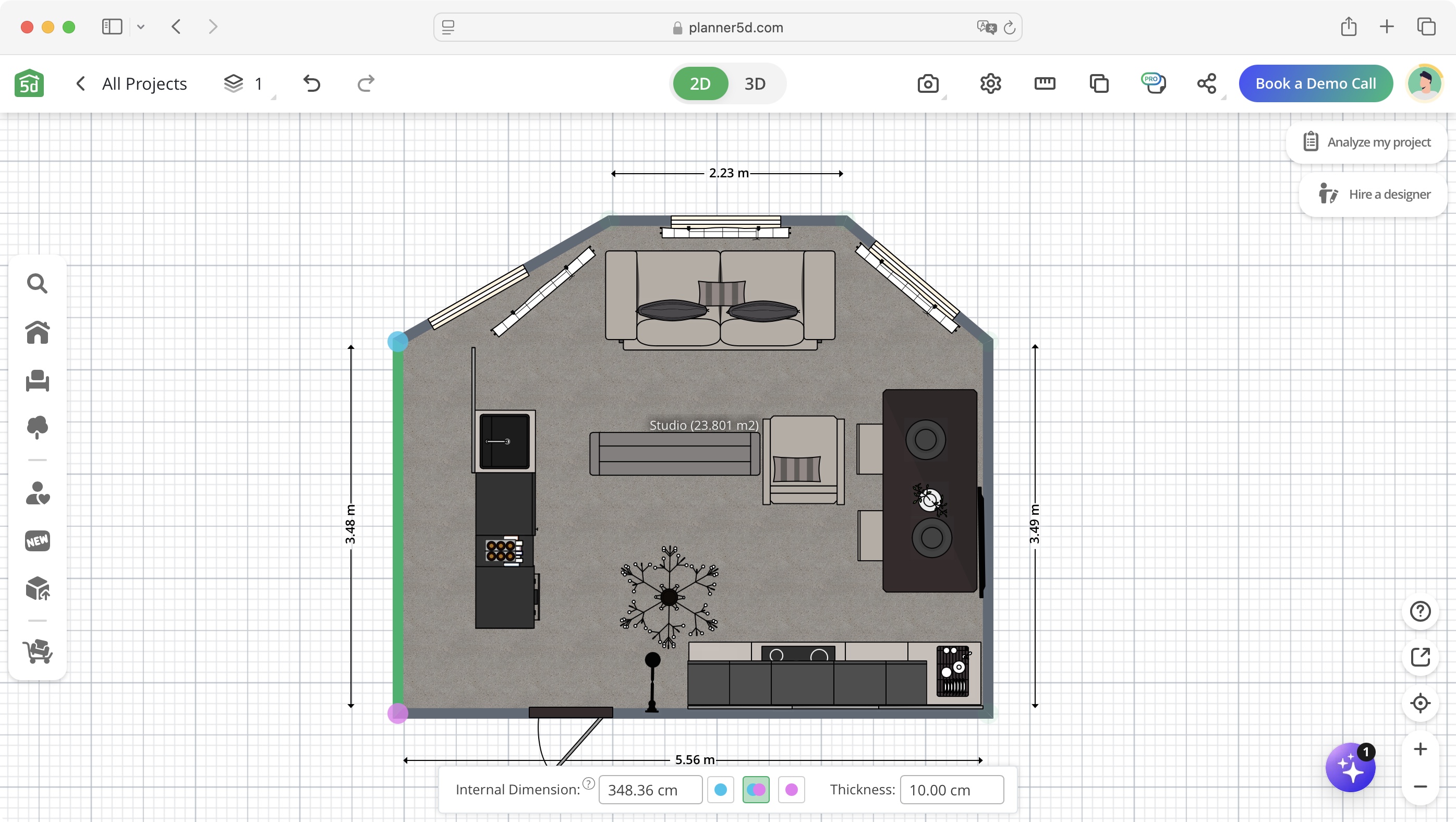 Planner 5D home design software during our review