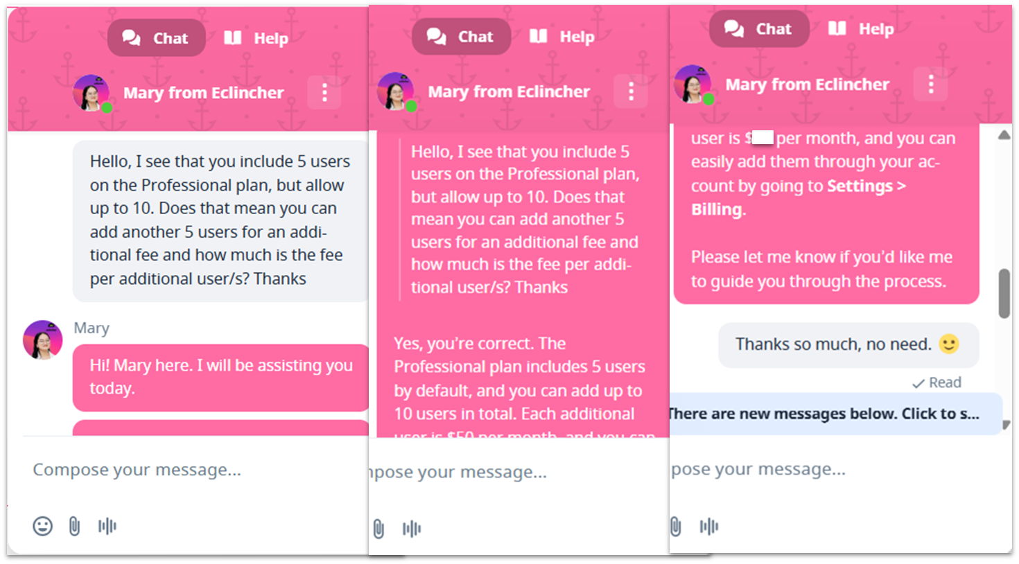Chat with eClincher customer support.