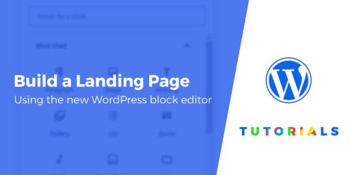 How to Create a Landing Page With the Block Editor in WordPress