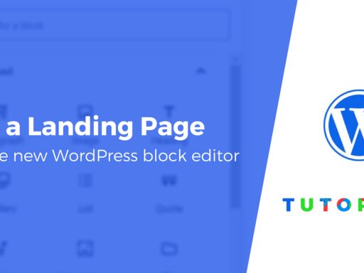 How to Create a Landing Page With the Block Editor in WordPress