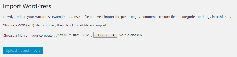 Uploading your XML file.