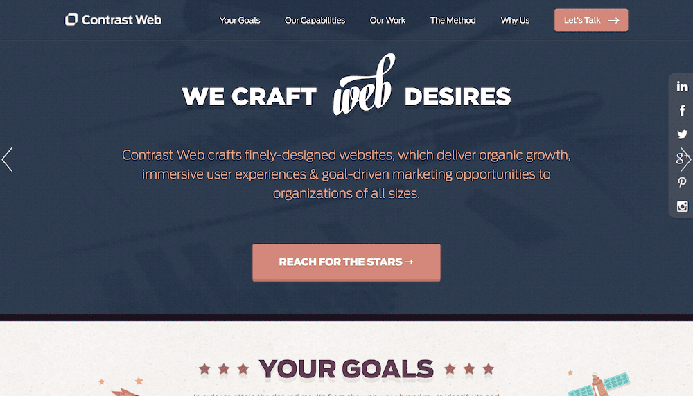The Contrast Web home page.