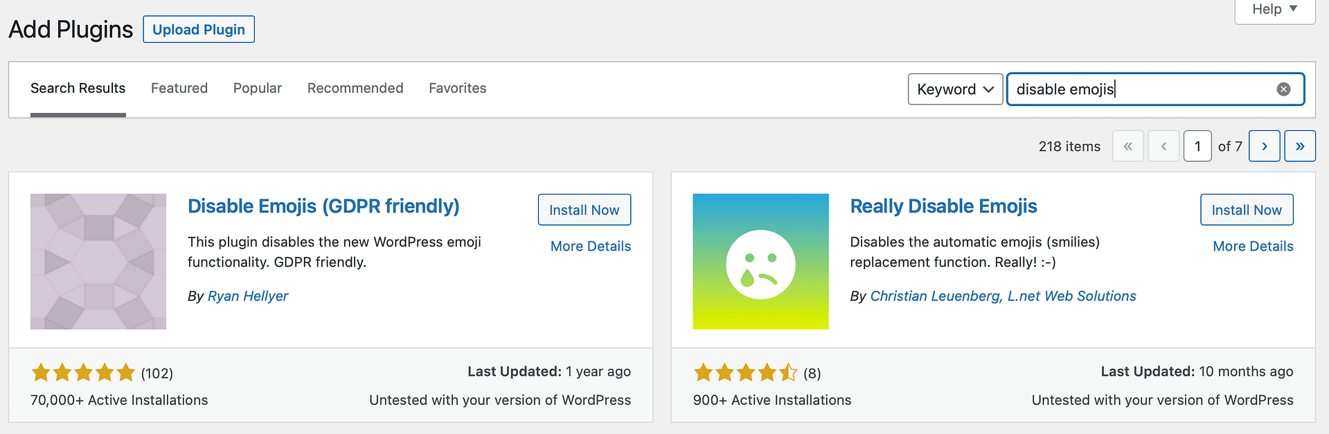 Install the Disable Emojis plugin.
