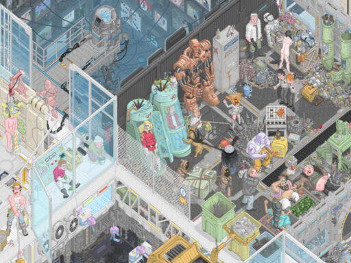 This Web Programmer Developed His Own Software To Create The Ever-Expanding Sci-Fi Animation Scene Floor796