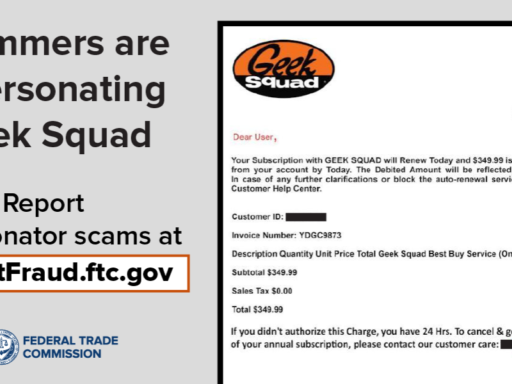 How to recognize a fake Geek Squad renewal scam