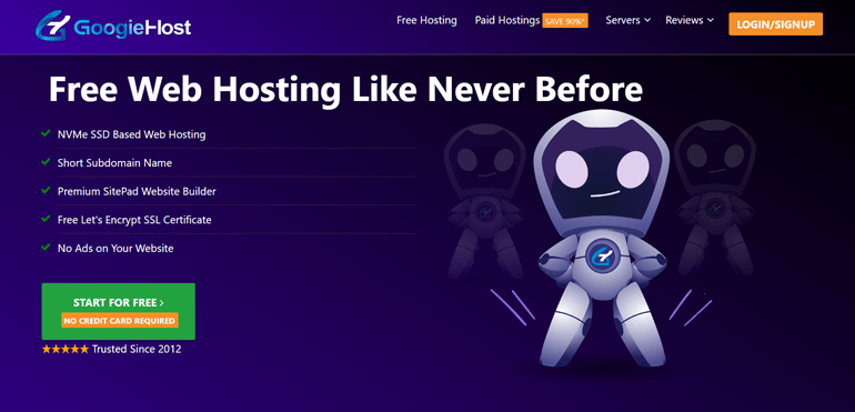 GoogieHost Free Web Hosting WordPress
