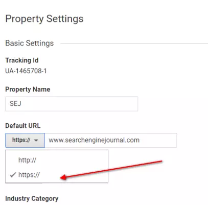 Google analytics Website URl Setting
