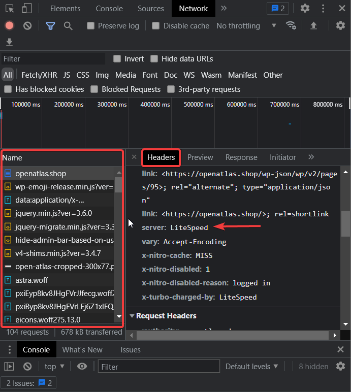 google chrome browser headers option - wordpress disable xmlrpc