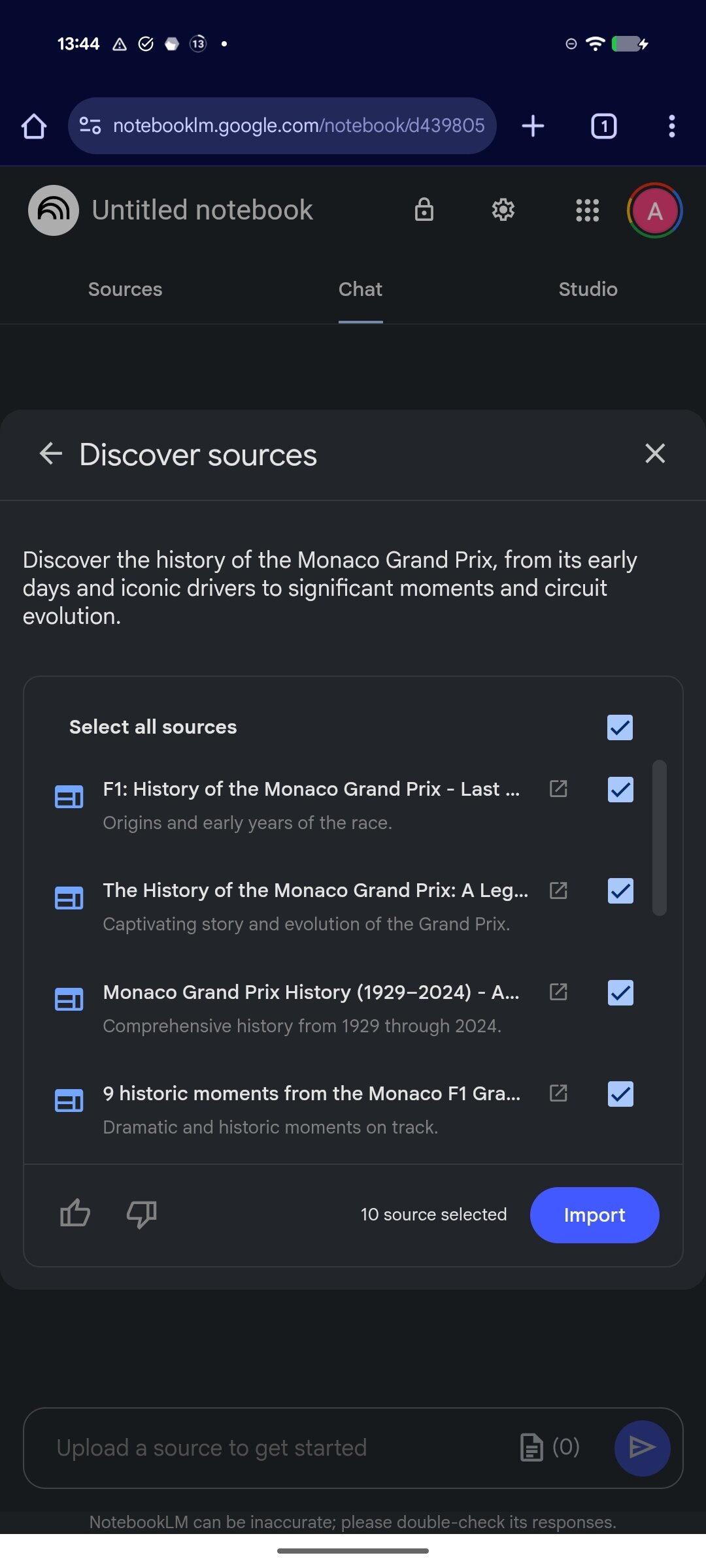 google notebooklm android web screenshot 1