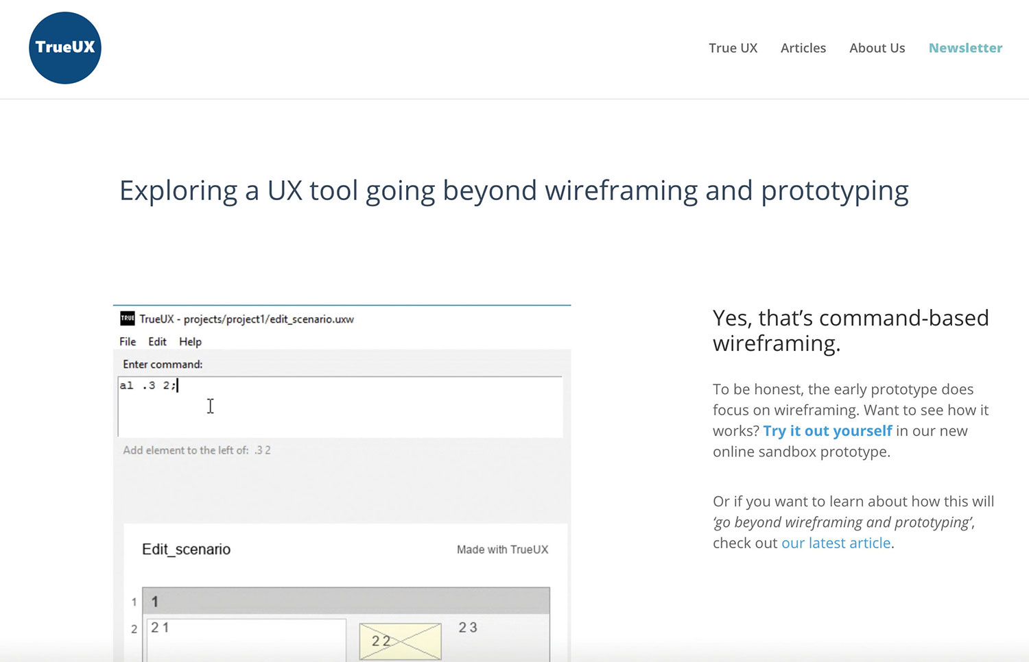 A new approach to wireframing