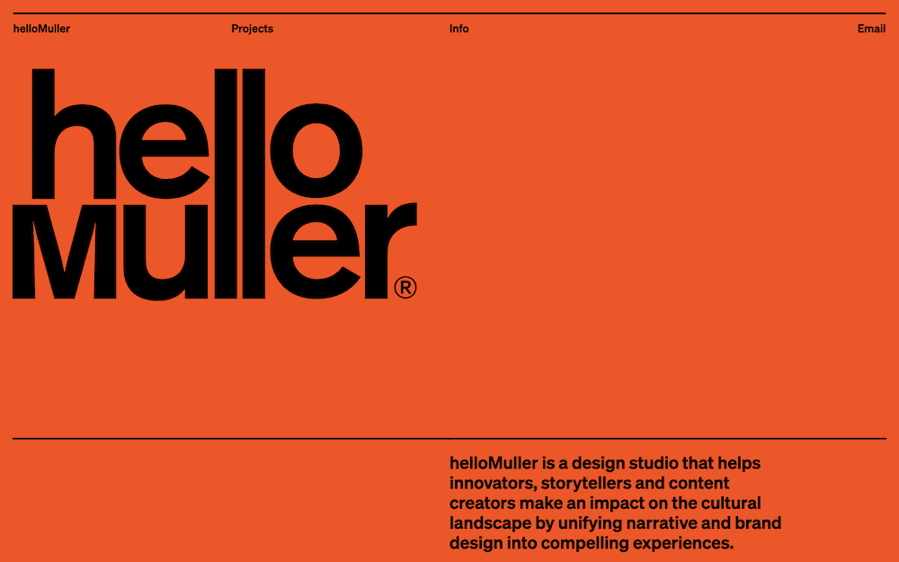 helloMueller's homepage uses a great combination of WordPress Fonts.