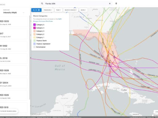 NOAA Historical Hurricane Tracks