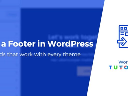 How to Edit a Footer in WordPress