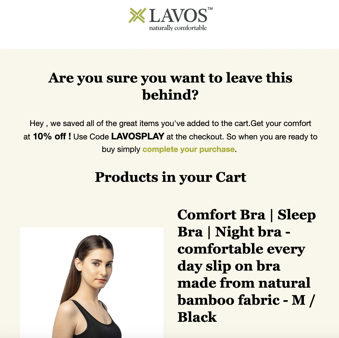 Screenshot of Lavos' email.