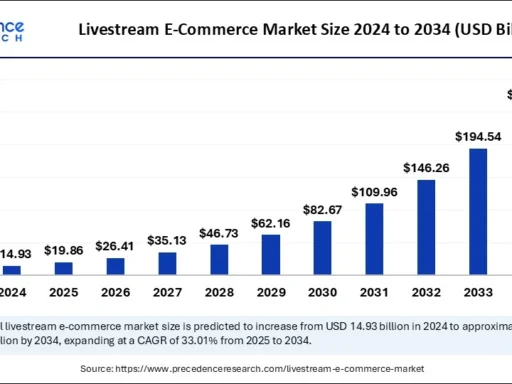Livestream E-Commerce Market Size to Hit USD 258.76 Bn by 2034