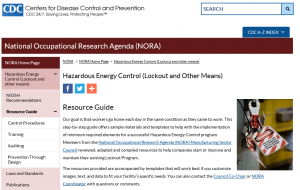 Improving Programs to Control Hazardous Energy: New website offers tools and templates | Blogs