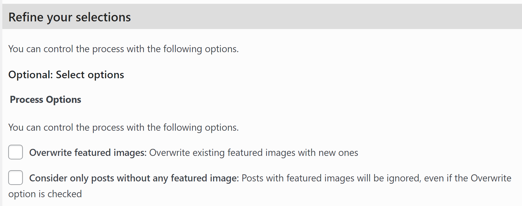 Overwrite or replace featured images in WordPress.