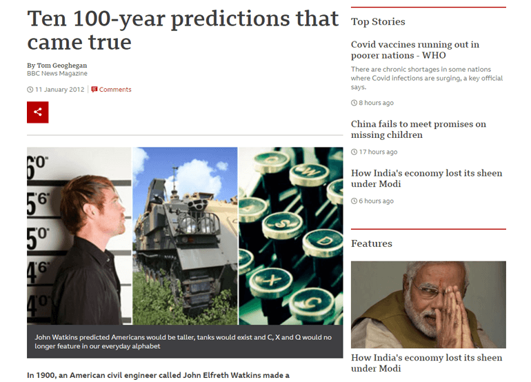 Prediction Magazine Article