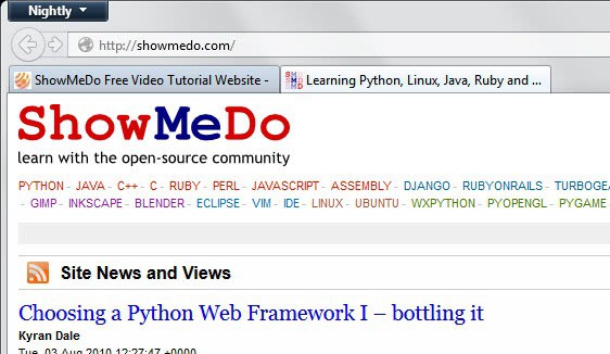 ShowMeDo Free Video Tutorial Website