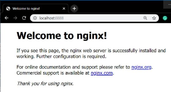 Nginx server welcome page