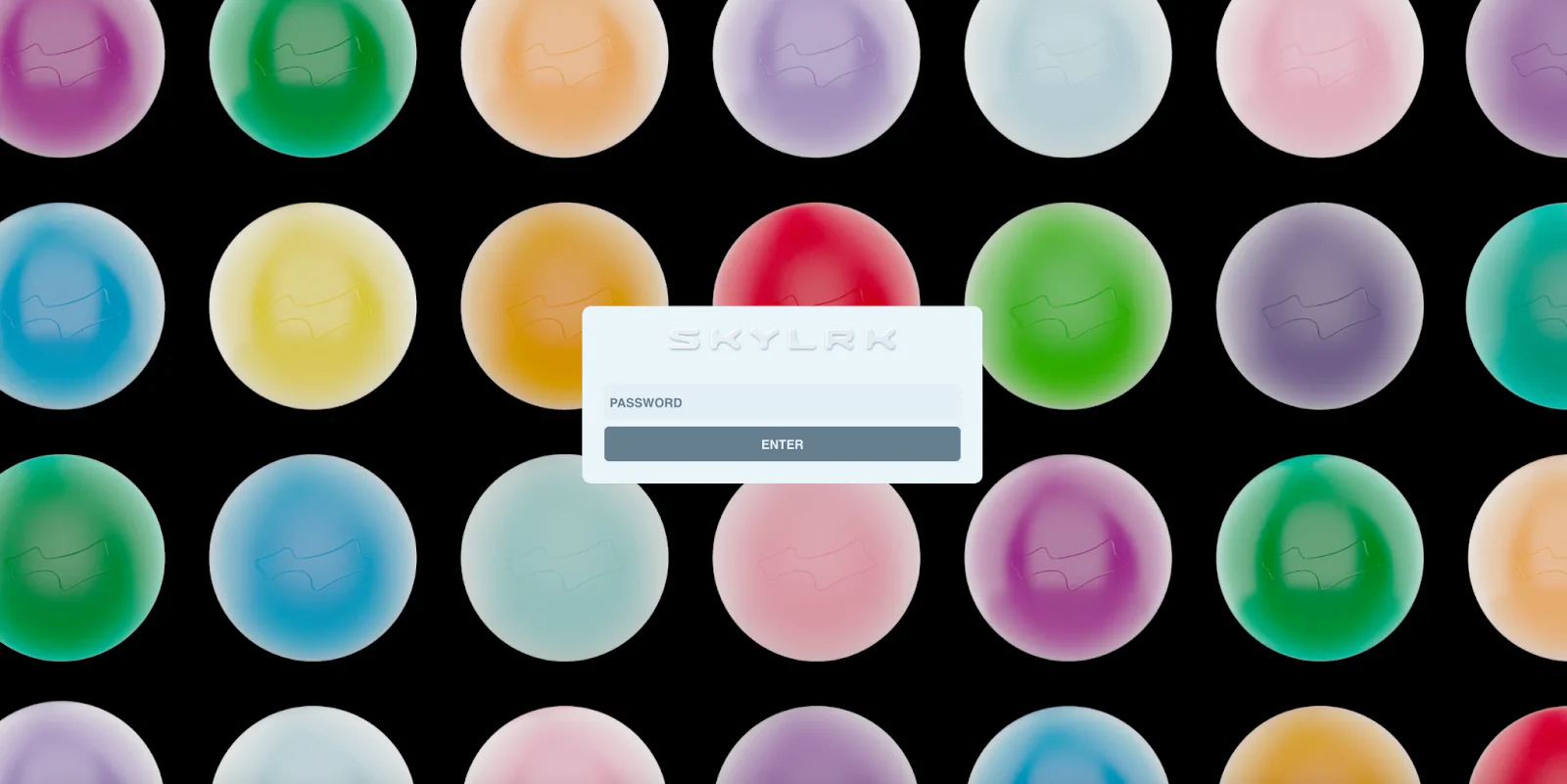 SKYLRK 'Password Protected' page