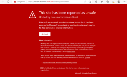 New Browsing Security Feature: Microsoft Defender SmartScreen