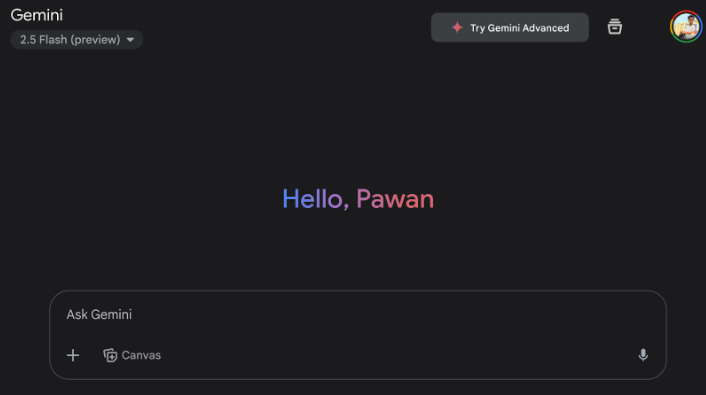 Google Gemini screenshot