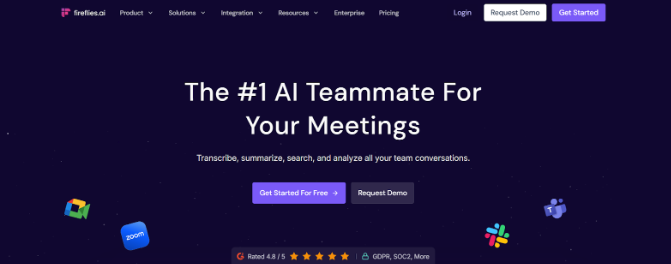 Fireflies.ai webpage