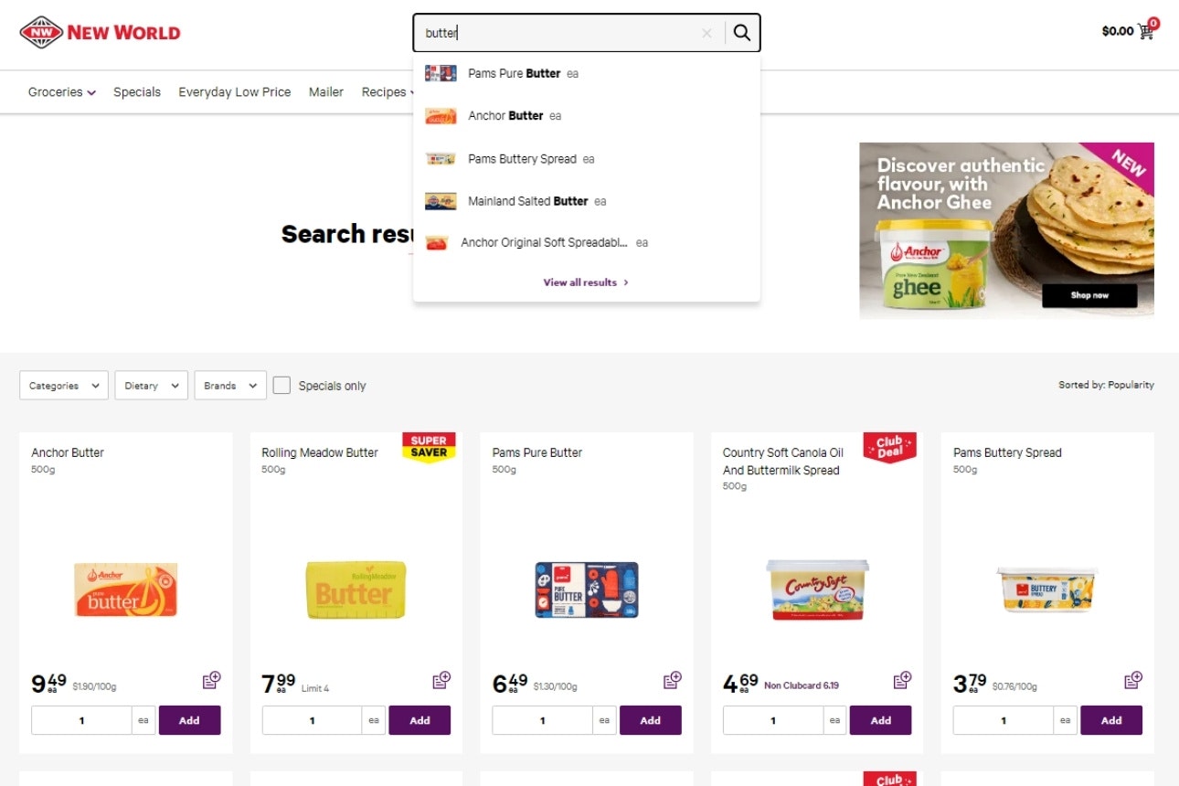 Screenshot of New World online