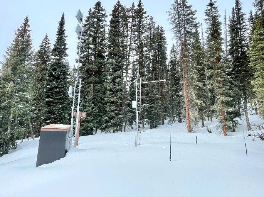 <em><sup>A photo of the Upper Taylor Snotel Weather Station located in Gunnison County, Colorado (CAIC/Courtesy)</sup></em>