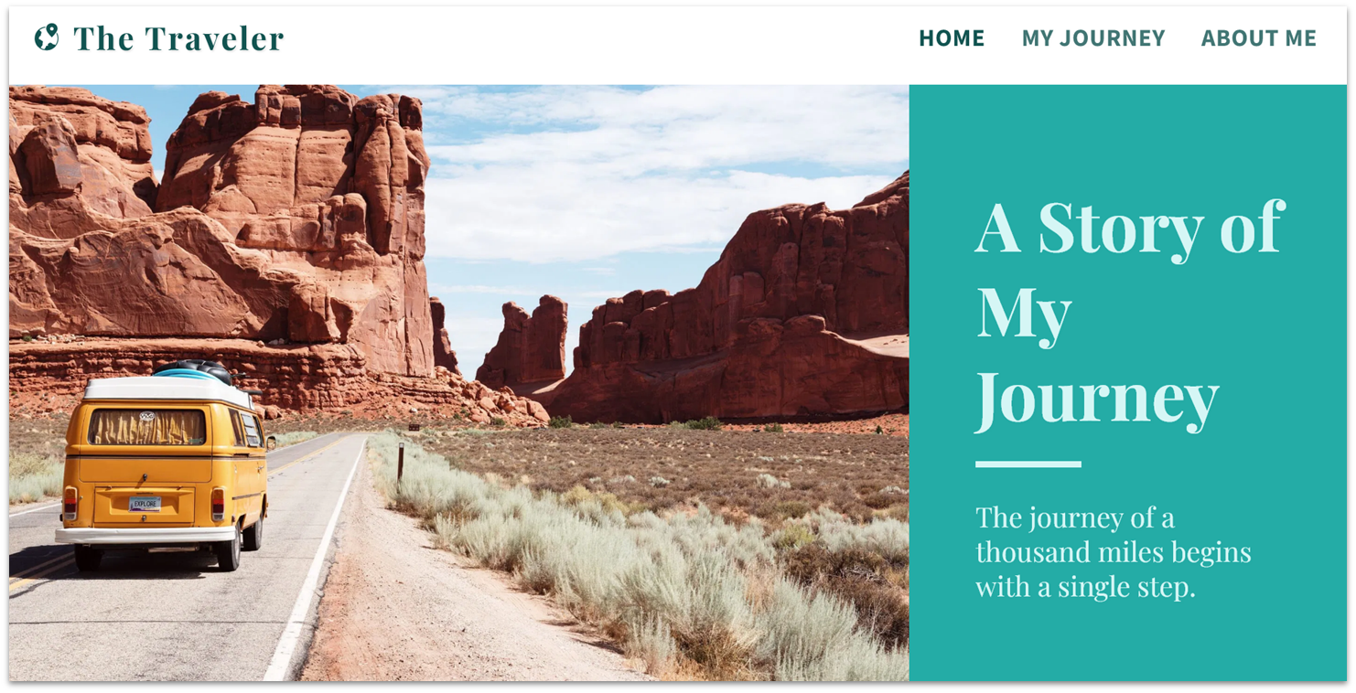 SITE123 blog template