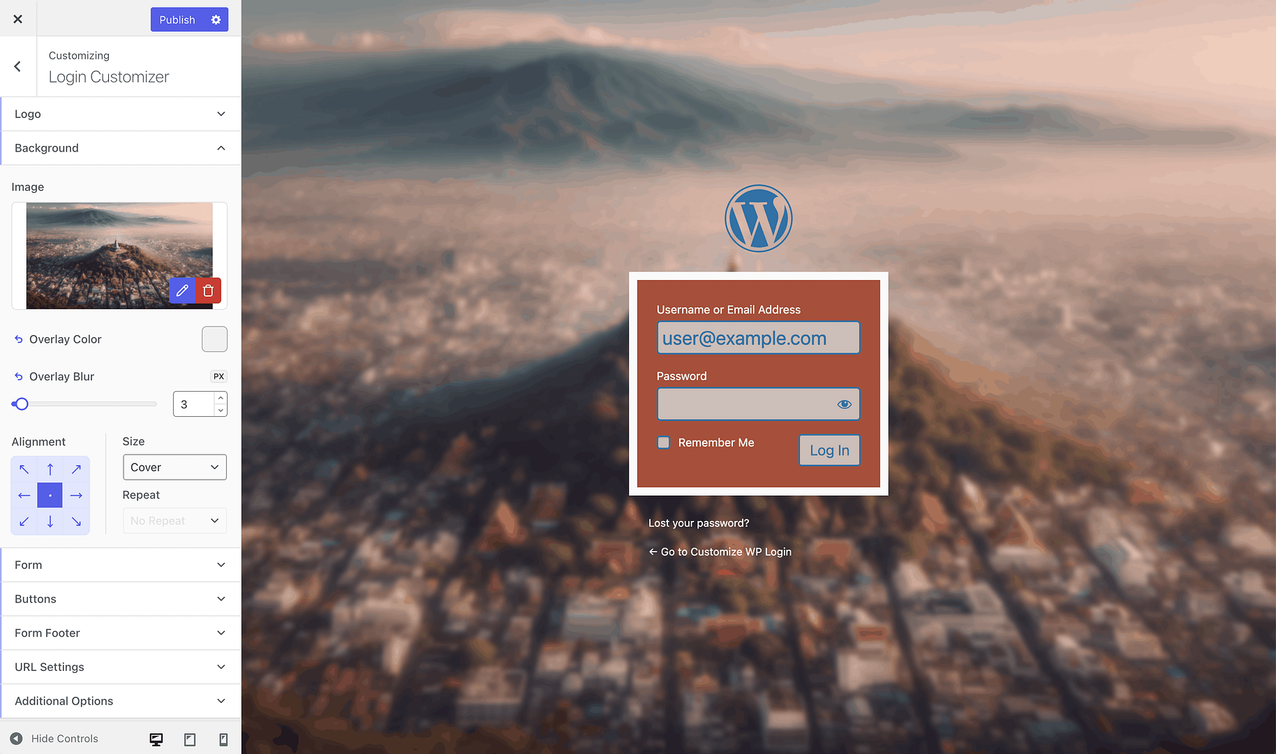 Customizing the WP Login Page with Orbit Fox.
