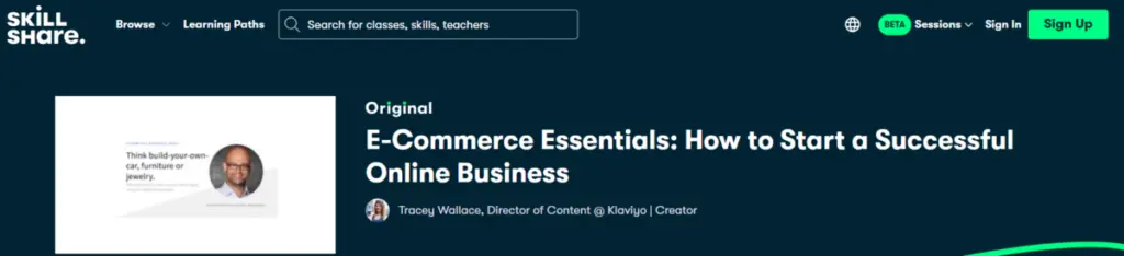 E-Commerce Essentials Skill Share eCommerce online cource