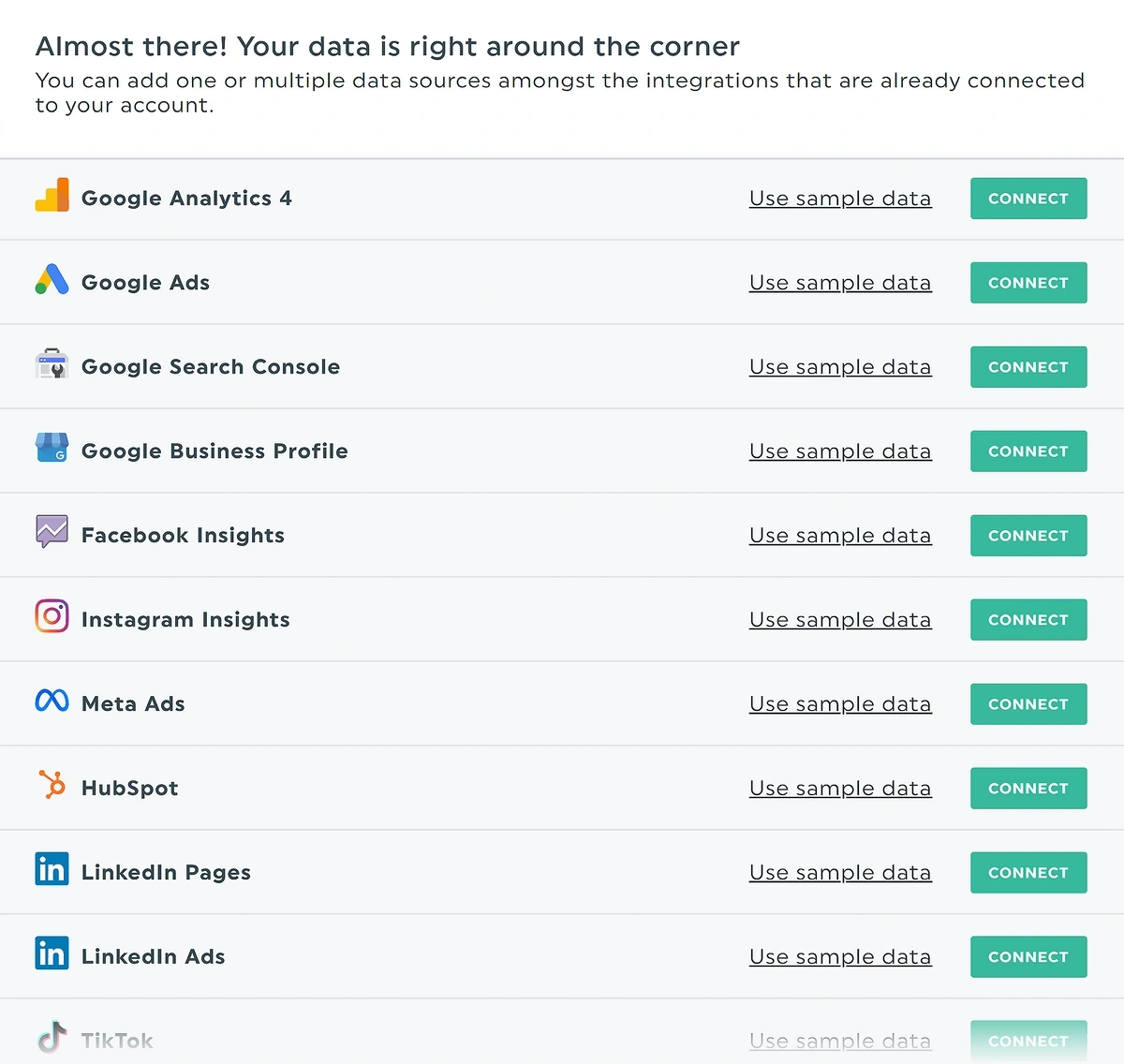 Connecting data sources to DashThis to create a custom SEO report