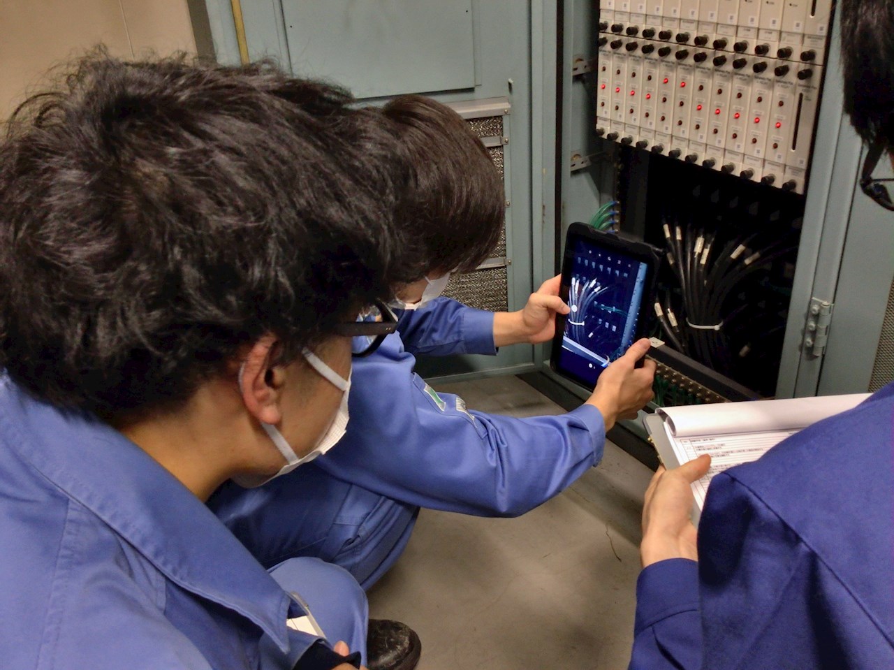  Maintenance work in the pilot project using ABB's remote maintenance support system