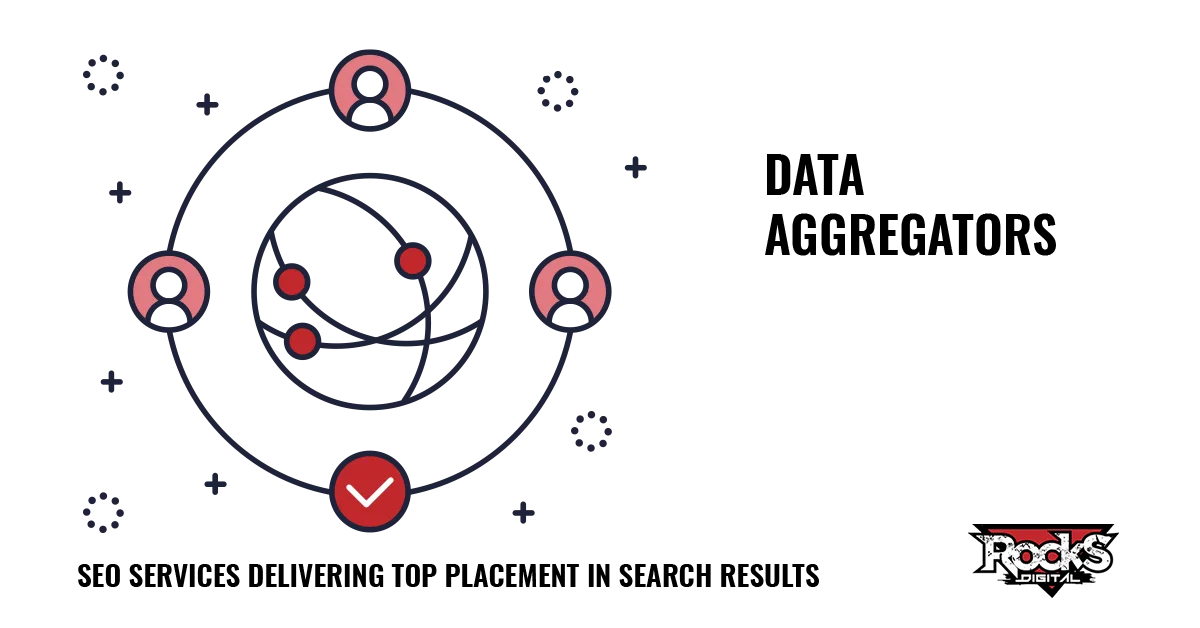 Globe showcasing how data aggregators connect users to business through data distribution with Rocks Digital marketing agency services.