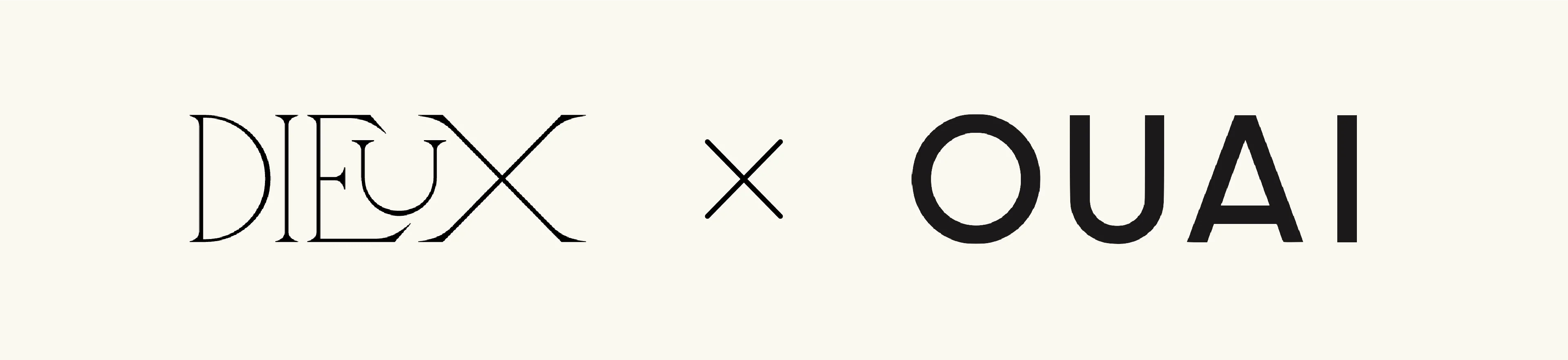 Dieux x OUAI skincare collaboration logos