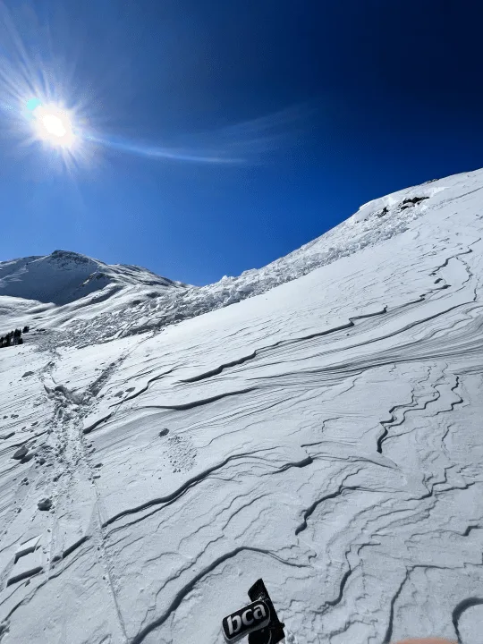 <em><sup>A photo of a wind slab avalanche under the Putney Weather Station at Prospect Gulch in Silverton, Colorado. (CAIC/Courtesy).</sup></em>