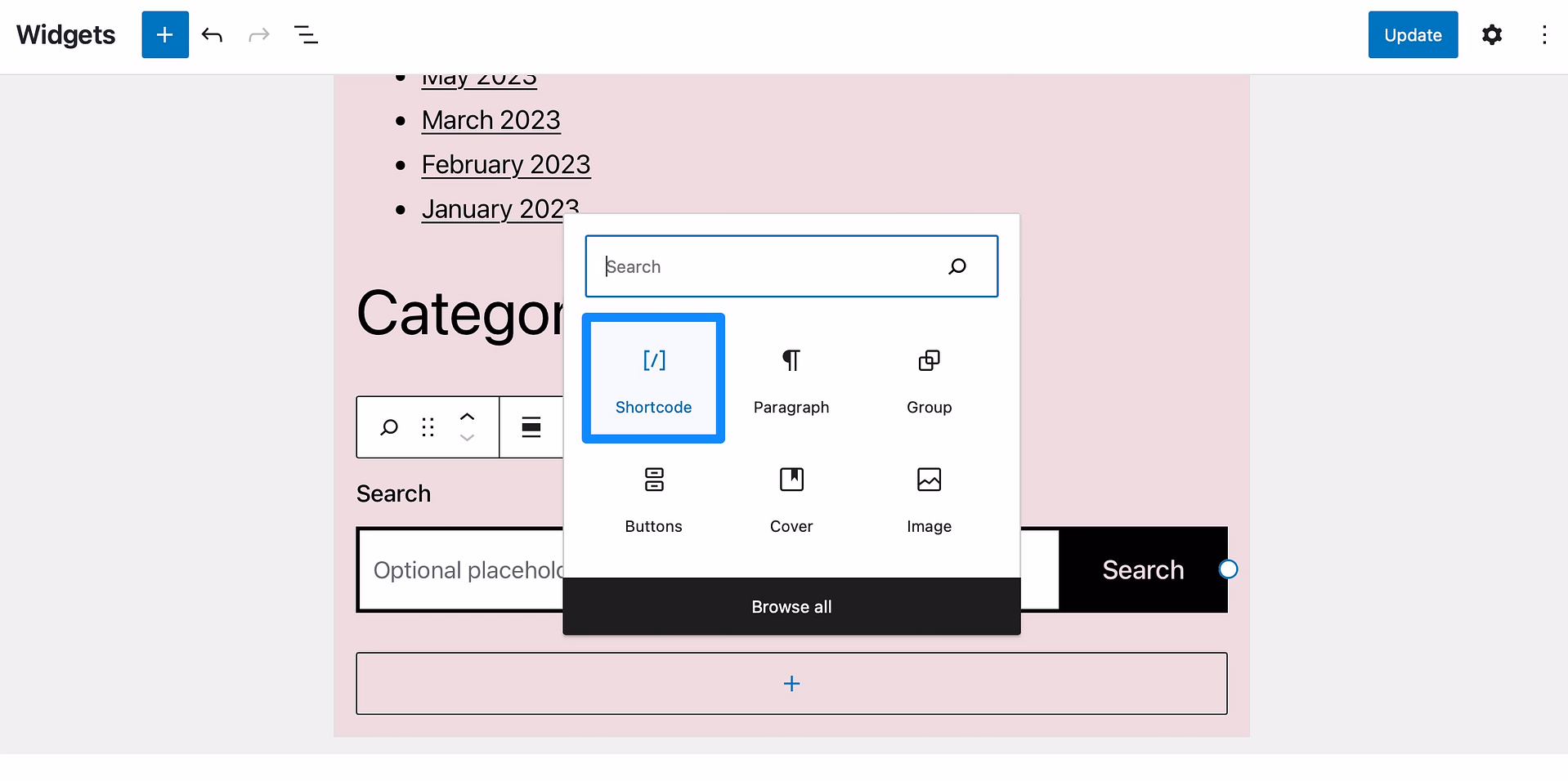 Add shortcode to your WordPress footer.