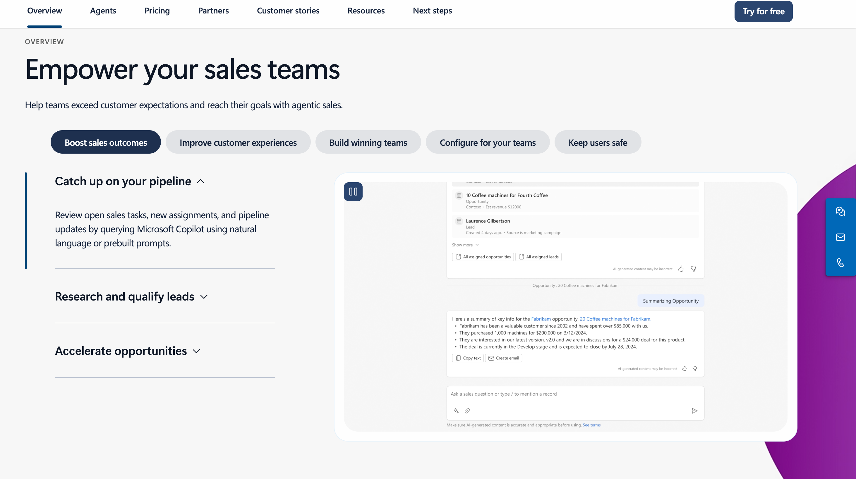 A screenshot of the Microsoft Dynamics CRM website.