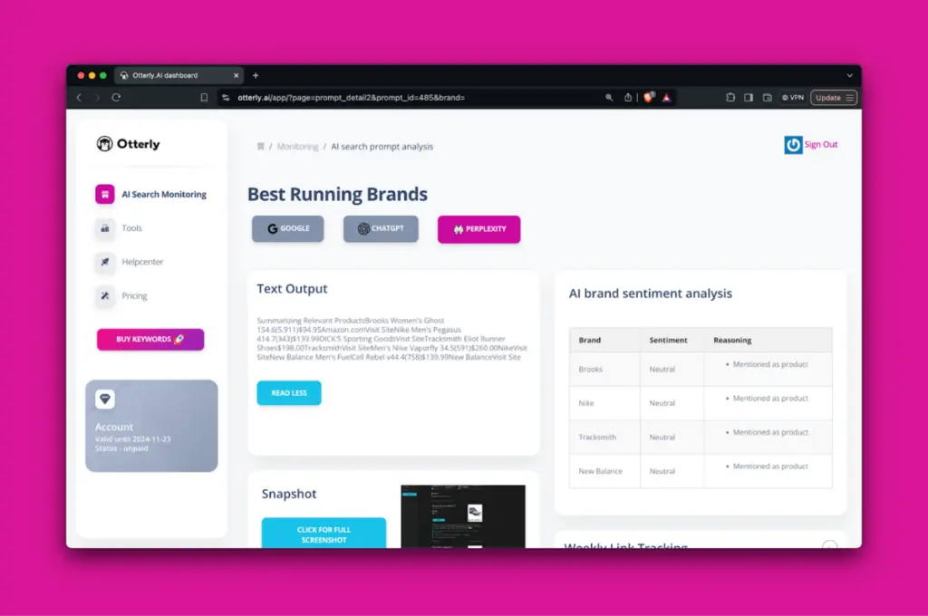 Otterly Brand Sentiment Analysis
