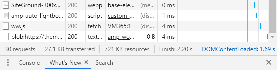 Running a second speed test after installing instant.page.