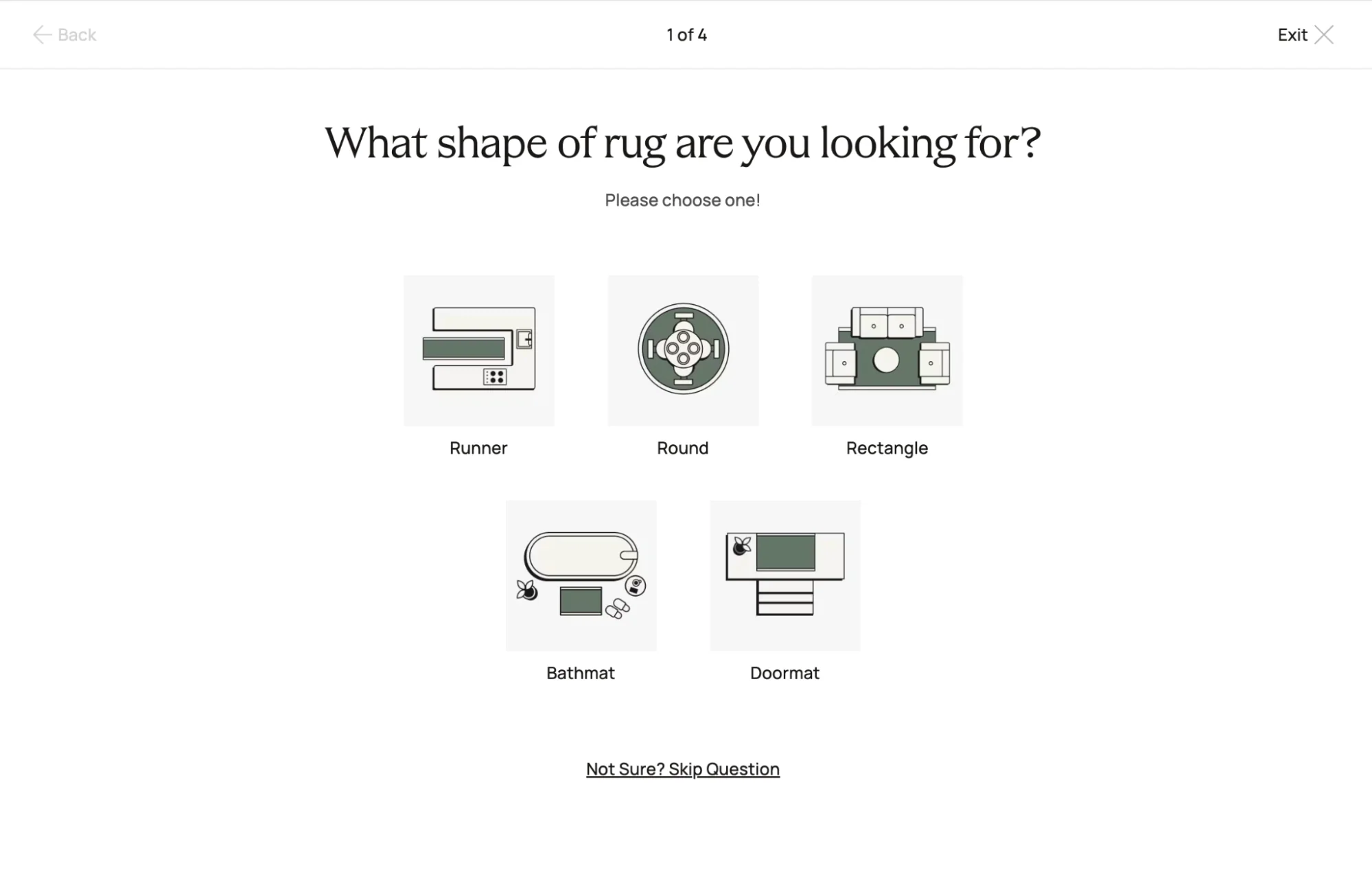 Ruggable’s Rug Quiz image on desktop.
