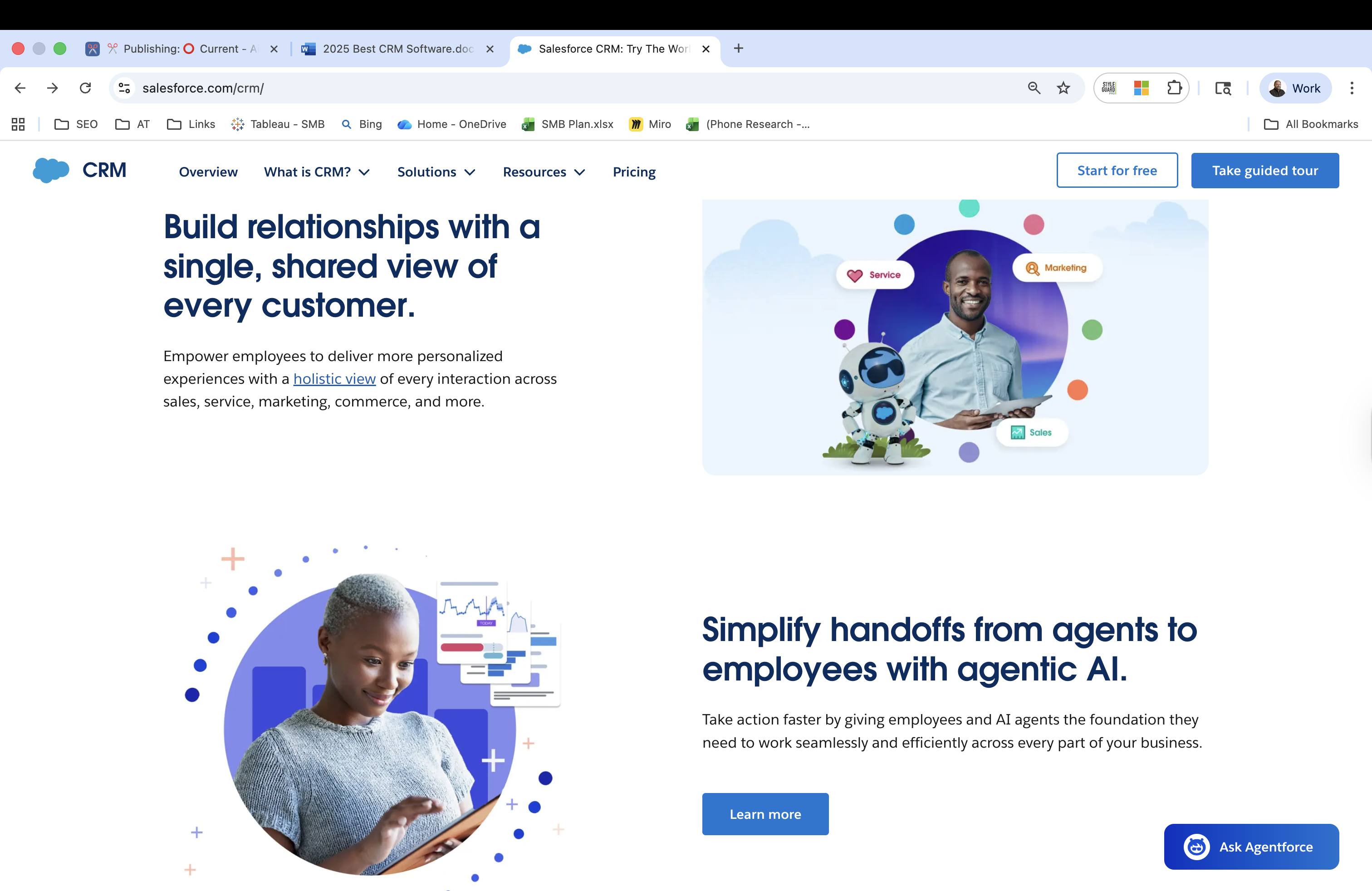 A screenshot of Salesforce’s website. 